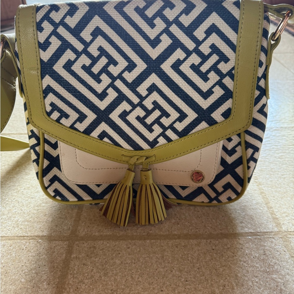 Spartina 449 Navy and Green Crossbody